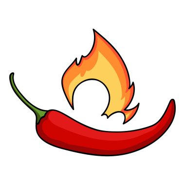 Biber biber simgesi beyaz arka plan üzerinde izole karikatür tarzı. Herb bir baharat sembol stok vektör çizim.