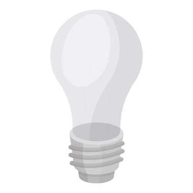 Ampul simgesi beyaz arka plan üzerinde izole karikatür tarzı. Işık kaynağı sembol stok vektör çizim