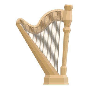 ARP simgesi beyaz arka plan üzerinde izole karikatür tarzı. Müzik aletleri hisse senedi vektör çizim sembolü