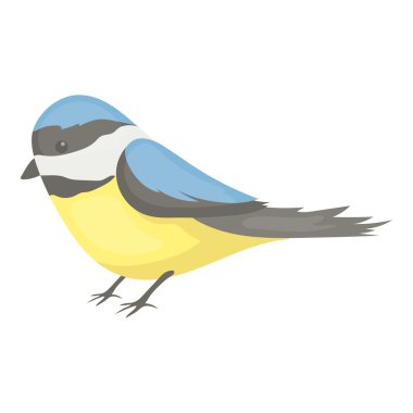 Parus simgesi beyaz arka plan üzerinde izole karikatür tarzı. Park sembol stok vektör çizim.