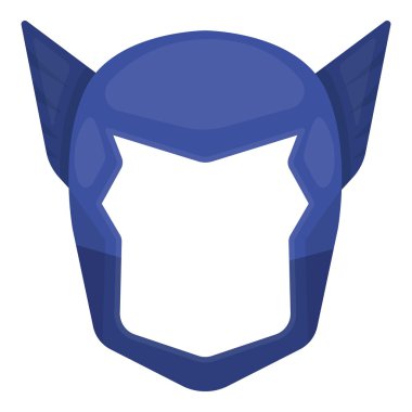 Superheros kask simgesi beyaz arka plan üzerinde izole karikatür tarzı. Superheros sembol stok vektör çizim maske.