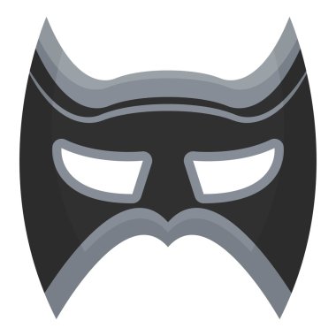 Göz maskesi simgesi beyaz arka plan üzerinde izole karikatür tarzı. Superheros sembol stok vektör çizim maske.
