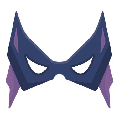 Göz maskesi simgesi beyaz arka plan üzerinde izole karikatür tarzı. Superheros sembol stok vektör çizim maske.