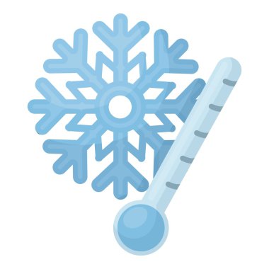 Frost simgesi beyaz arka plan üzerinde izole karikatür tarzı. Hava sembol stok vektör çizim.