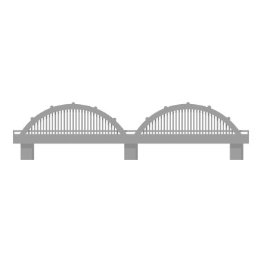 Köprü simge tek renkli. Büyük şehir altyapı tek renk tek bina simgesini.