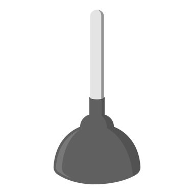 Tuvalet pompasını tek renkli simgesi. Gösterim amacıyla web ve mobil tasarım.