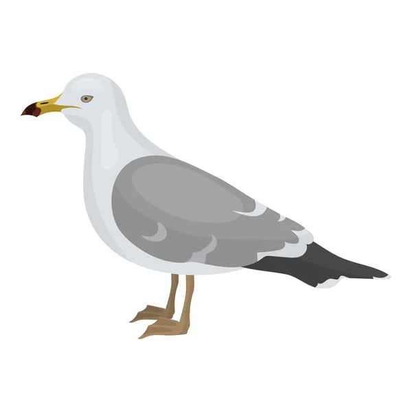 Значок чайки в мультяшном стиле выделен на белом фоне. Векторная иллюстрация символов птиц . — стоковый вектор