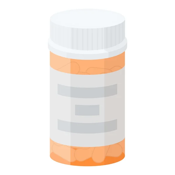 Flaschensymbol im Cartoon-Stil isoliert auf weißem Hintergrund. Illustration zum Medikamentensymbol Aktienvektor. — Stockvektor