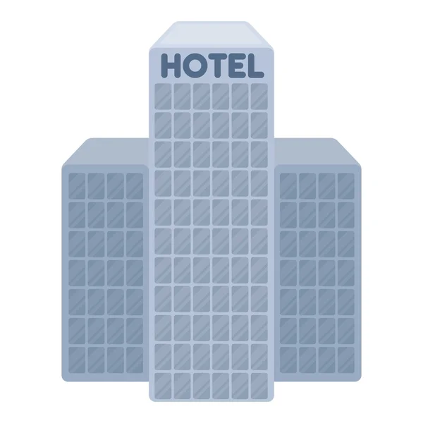 Иконка здания отеля в стиле мультфильма выделена на белом фоне. Векторная иллюстрация символов Арабских Эмиратов . — стоковый вектор