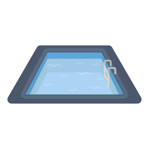 Icône de piscine en style dessin animé isolé sur fond blanc. Image vectorielle de stock de symbole d'hôtel . — Image vectorielle