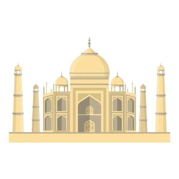 Ícone Taj Mahal em estilo cartoon isolado em fundo branco. Índia símbolo estoque vetor ilustração . —  Vetores de Stock