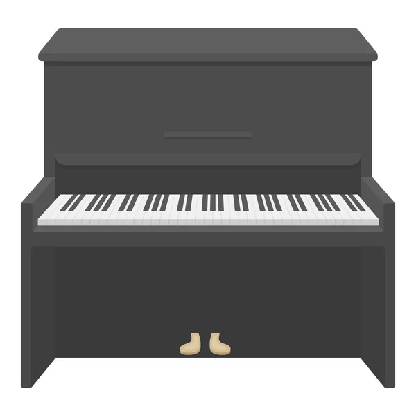 Икона пианино в карикатурном стиле на белом фоне. Векторная иллюстрация музыкальных инструментов — стоковый вектор