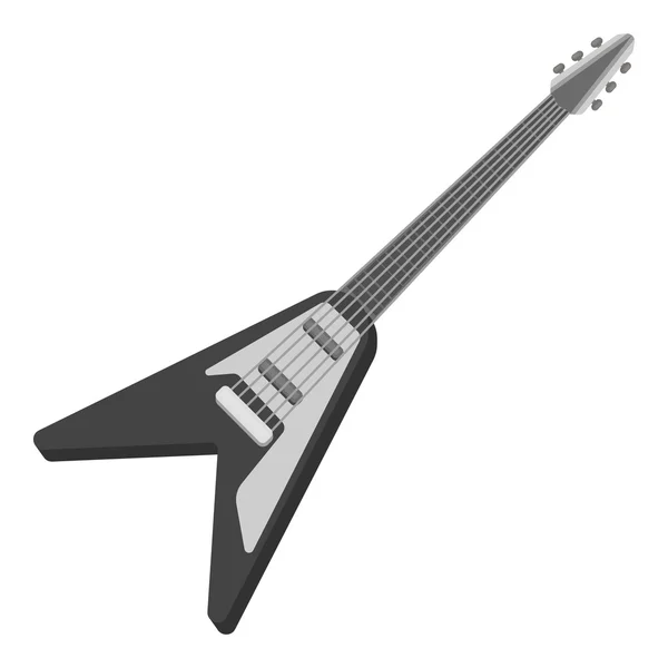 Icono de guitarra eléctrica en estilo de dibujos animados aislado sobre fondo blanco. Instrumentos musicales símbolo stock vector ilustración — Archivo Imágenes Vectoriales