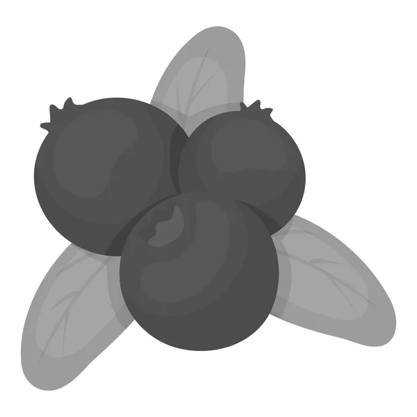 Cranberry pictogram in zwart-wit stijl geïsoleerd op een witte achtergrond. Canadian Thanksgiving Day symbool voorraad vectorillustratie. — Stockvector