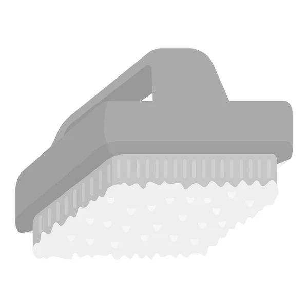 Schonere borstel zwart-wit pictogram. Illustratie voor het web en mobiele apparatuur. — Stockvector