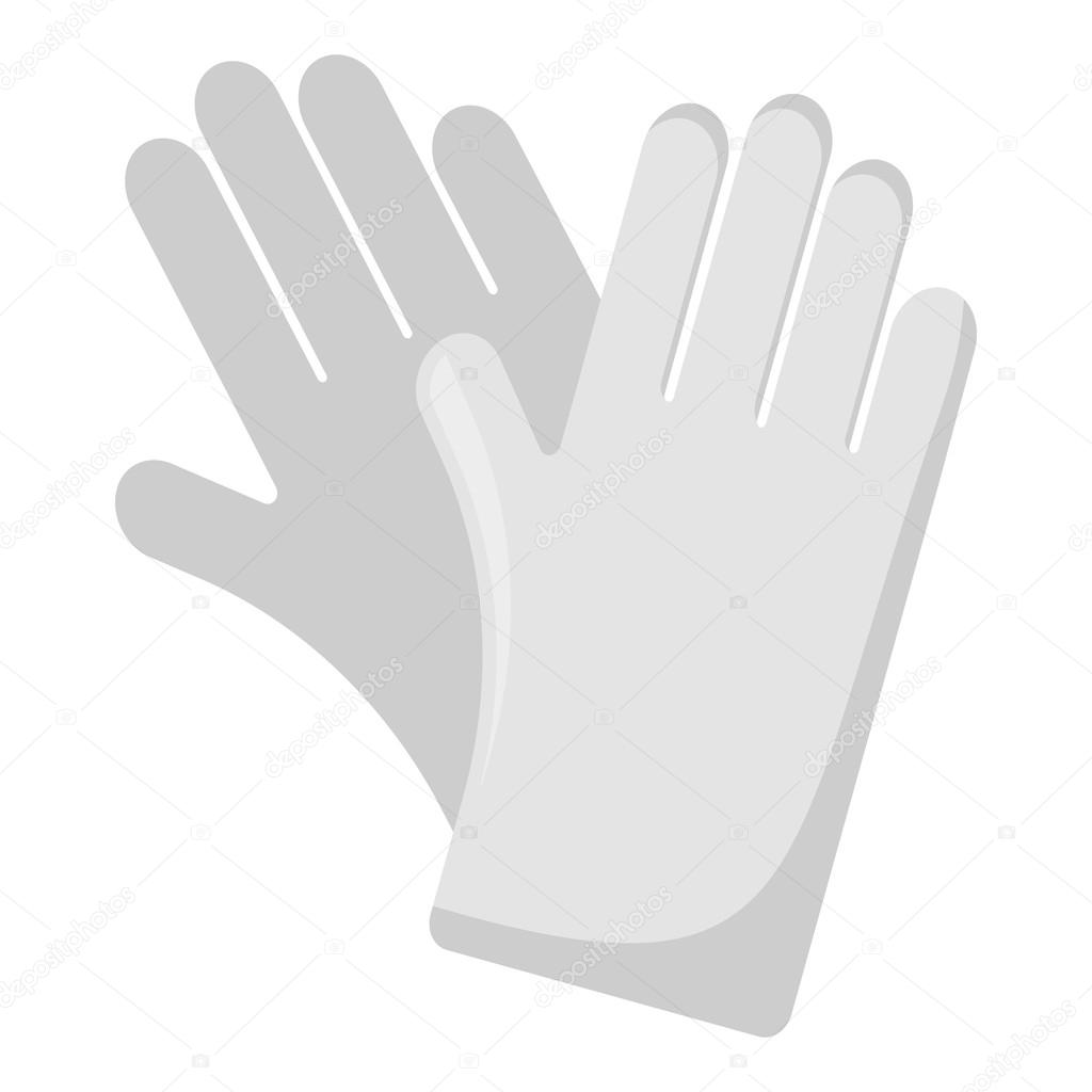Rubber gloves monochrome icon. Illustration for web and mobile design.