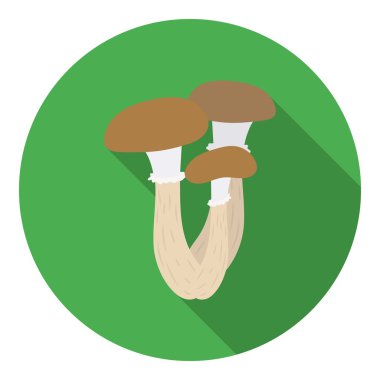 Düz stilde bal agaric simgesi beyaz arka plan üzerinde izole. Mantar sembolü stok vektör illüstrasyon.