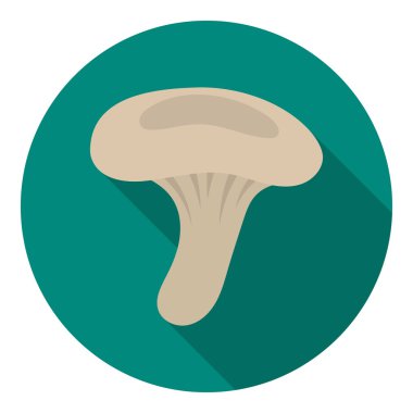 Beyaz arka plan üzerinde izole düz tarzda Süt mantar simgesi. Mantar sembolü stok vektör illüstrasyon.