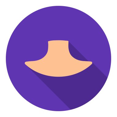 Beyaz arka planda yalıtılmış düz tarzda boyun simgesi. Vücut sembolü stok vektör illüstrasyon parçası.