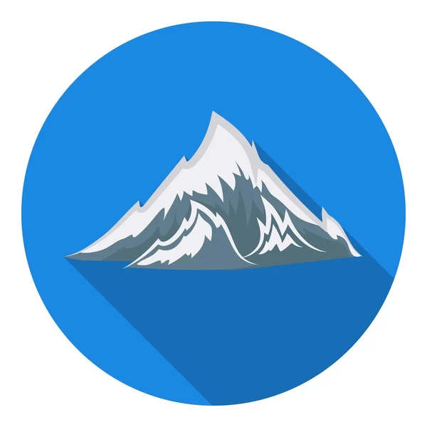 Icono de los Alpes en estilo plano aislado sobre fondo blanco. Oktoberfest símbolo stock vector ilustración . — Vector de stock