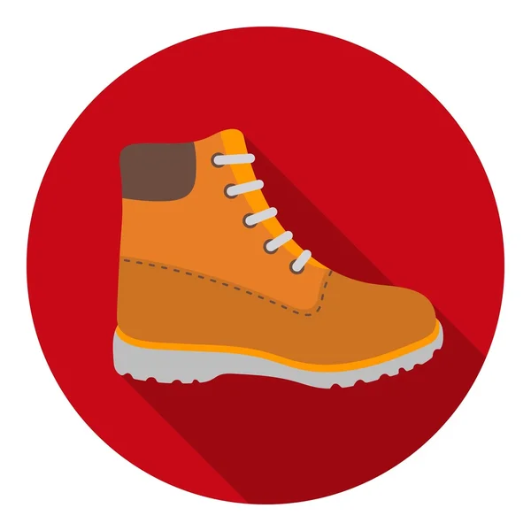 Botas de senderismo icono en estilo plano aislado sobre fondo blanco. Zapatos símbolo stock vector ilustración . — Vector de stock