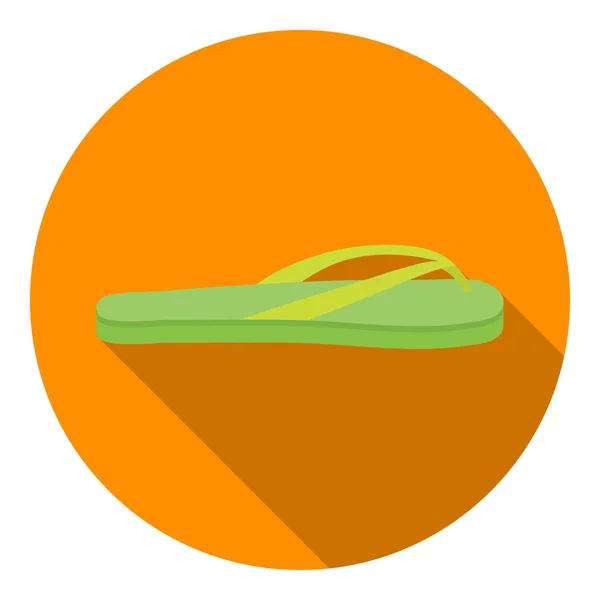 Icono de chanclas en estilo plano aislado sobre fondo blanco. Zapatos símbolo stock vector ilustración . — Vector de stock