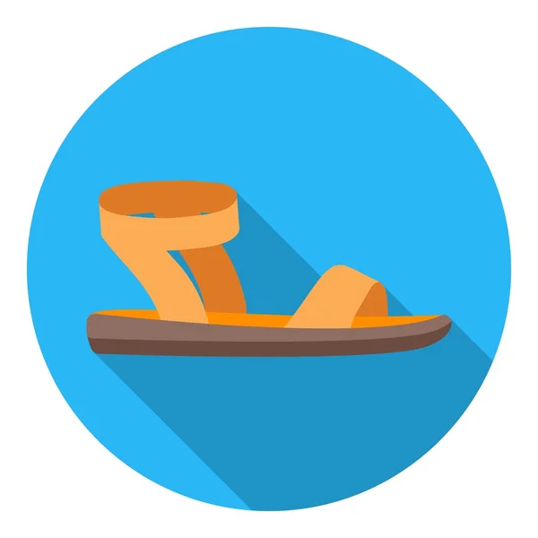 Sandalias mujer icono en estilo plano aislado sobre fondo blanco. Zapatos símbolo stock vector ilustración . — Vector de stock