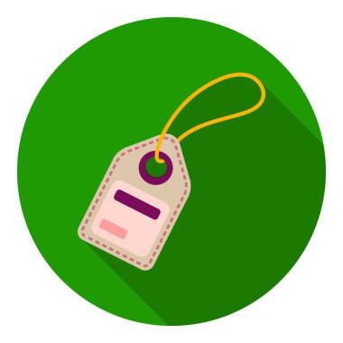 Beyaz arka planda yalıtılmış düz stiletiket simgesi. E-ticaret sembolü stok vektör illüstrasyon.