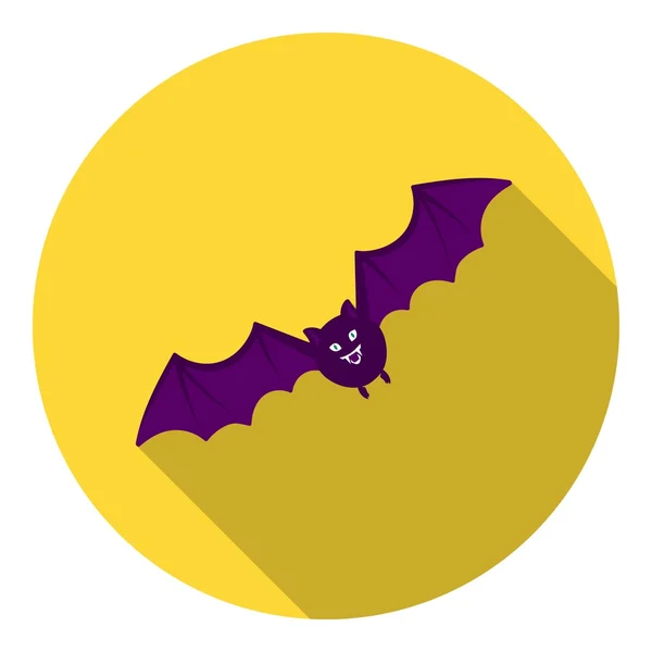 Icono de murciélago en estilo plano aislado sobre fondo blanco. Ilustración de vector de stock de símbolo de magia en blanco y negro . — Archivo Imágenes Vectoriales