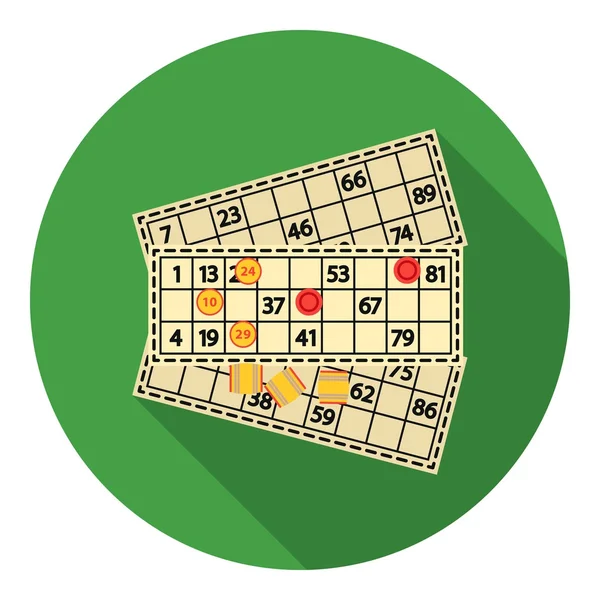 Ícone de bingo em estilo plano isolado no fundo branco. Jogos de tabuleiro símbolo estoque vetor ilustração . —  Vetores de Stock