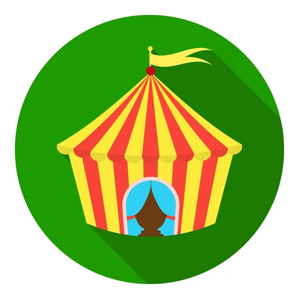 Icono de carpa de circo en estilo plano aislado sobre fondo blanco. Circo símbolo stock vector ilustración . — Archivo Imágenes Vectoriales