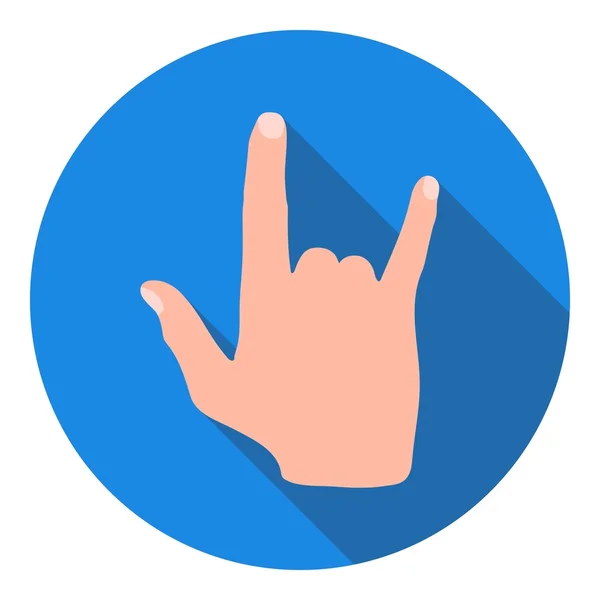 Icona ILY segno in stile piatto isolato su sfondo bianco. Gesti della mano simbolo stock vettoriale illustrazione . — Vettoriale Stock