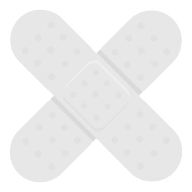 Yapıştırıcı sıva simge tek renkli. Büyük tıp, sağlık tek renk simgesinden tek tıp.