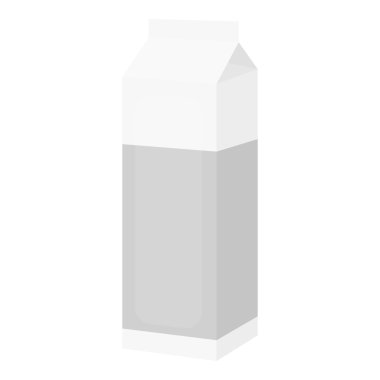 Süt kutusu simgesini tek renkli. Tek biyo, Eko, büyük süt tek renk simgesinden organik ürün.