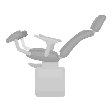 Gynecologic chair icon in monochrome style isolated on white background. Pregnancy symbol stock vector illustration.
