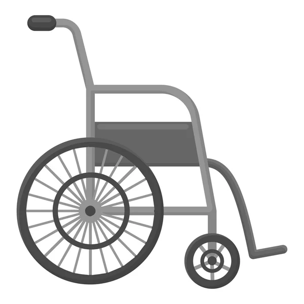 Tekerlekli sandalye simge tek renkli. Büyük tıp, sağlık tek renk simgesinden tek tıp. — Stok Vektör