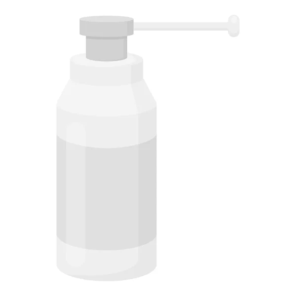 Keel spray pictogram zwart-wit. Interne geneeskunde-icoon uit de grote medische, gezondheidszorg monochroom. — Stockvector