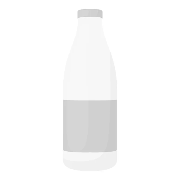 Bottiglia icona latte monocromatico. Singola bio, eco, icona del prodotto biologico dal grande latte monocromatico . — Vettoriale Stock