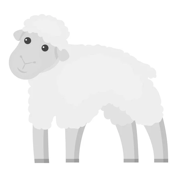 Sheep icon monochrome. Single bio, eco, organic product icon from the big milk monochrome. — Stock Vector