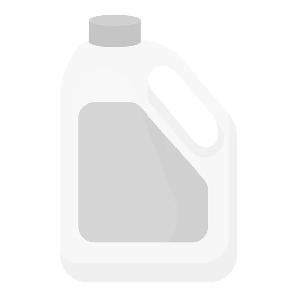 Palack tej ikon fekete-fehér. Egyetlen bio, öko, bio termék ikont a nagy tej fekete-fehér. — Stock Vector