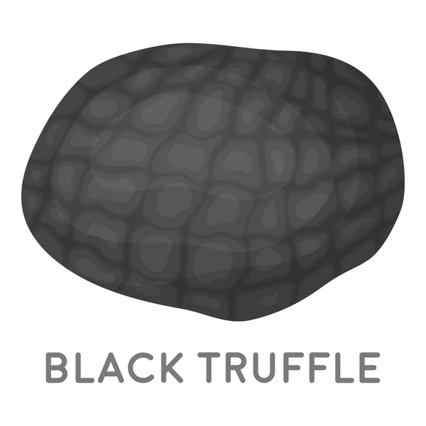 Icono de trufas negras en estilo monocromo aislado sobre fondo blanco. Seta símbolo stock vector ilustración . — Vector de stock