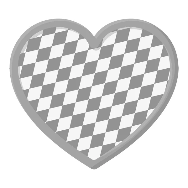 Икона Октоберфест сердца в монохромном стиле выделена на белом фоне. Векторная иллюстрация символов Октоберфеста . — стоковый вектор