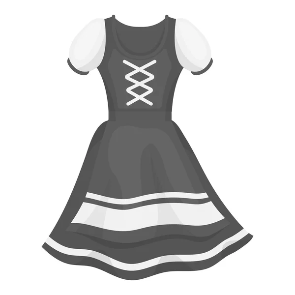 Dirndl ikona stylu monochromatyczne na białym tle. Oktoberfest symbol Stockowa ilustracja wektorowa. — Wektor stockowy