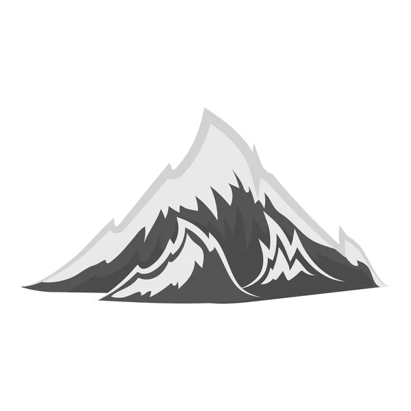 Icône des Alpes en style monochrome isolé sur fond blanc. Illustration vectorielle du symbole Oktoberfest . — Image vectorielle