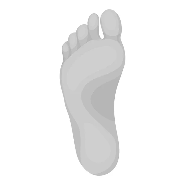 Noha ikona v monochromatickém stylu izolovaných na bílém pozadí. Část těla symbol akcií vektorové ilustrace. — Stockový vektor