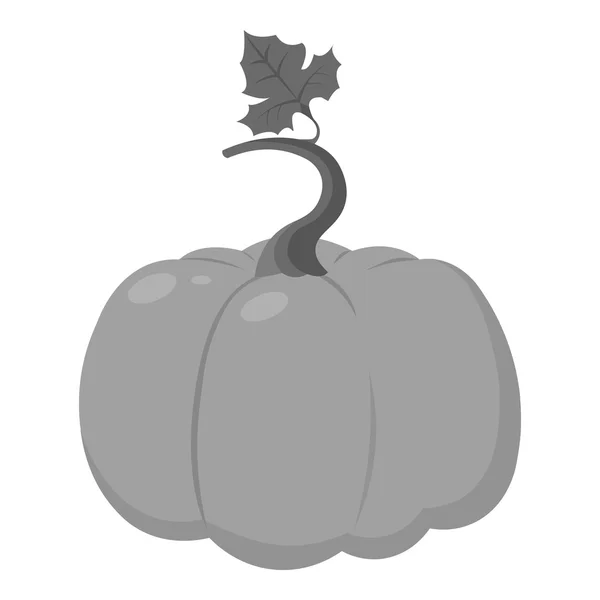 Icono de calabaza monocromo. Icono de una sola planta de la gran granja, jardín, agricultura monocromo . — Vector de stock