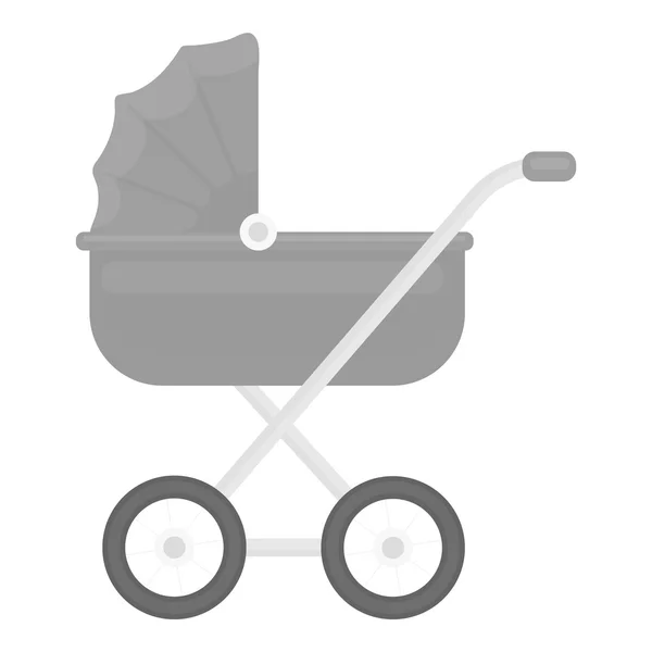 Icona trasporto bimbi in stile monocromatico isolata su sfondo bianco. Illustrazione vettoriale stock simbolo di gravidanza . — Vettoriale Stock