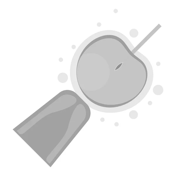 Icono de inseminación artificial en estilo monocromo aislado sobre fondo blanco. Embarazo símbolo stock vector ilustración . — Vector de stock