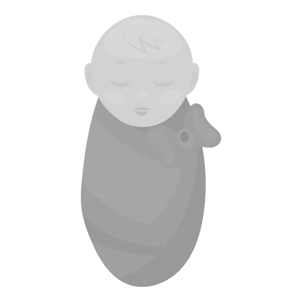 Ikona niemowlęcia w stylu monochromatycznym na białym tle. Ciąża symbol ilustracja wektor. — Wektor stockowy