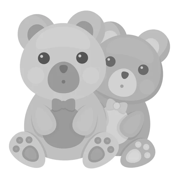 Niedźwiedzie ikona stylu monochromatyczne na białym tle. Romantyczny symbol Stockowa ilustracja wektorowa. — Wektor stockowy